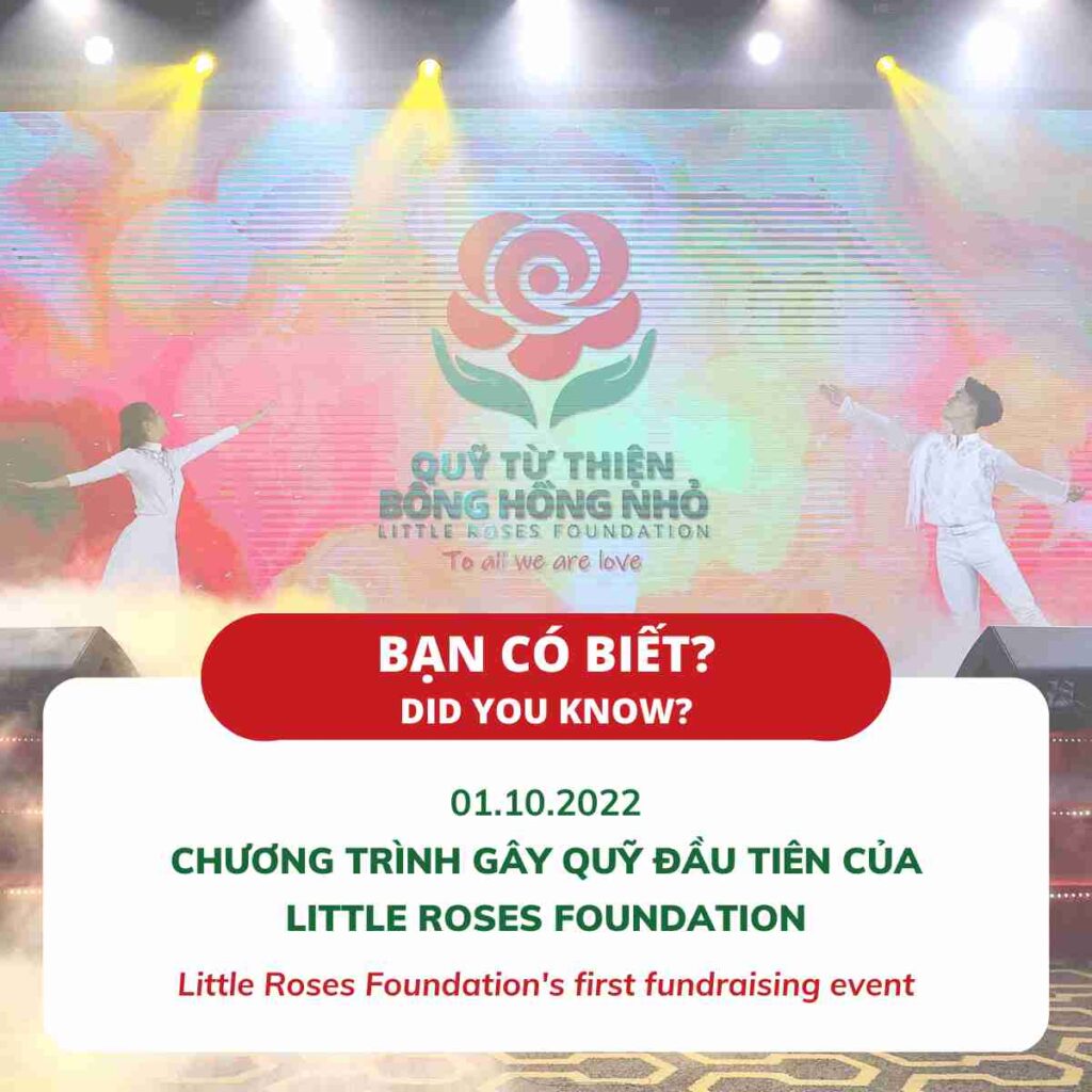 DID YOU KNOW: LITTLE ROSES FOUNDATION'S FIRST FUNDRAISING PROGRAM